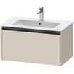 Duravit Ketho 2 wastafelonderbouwkast met 1 lade 81x48x44cm met greep antraciet taupe supermat SW773117