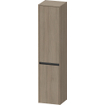 Duravit Ketho.2 Hoge kast 40x36x176cm 2 Linksdraaiende deuren Spaanplaat Eiken (terra) Mat SW771943