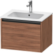 Duravit Ketho 2 wastafelonderbouwkast met 1 lade 61x48x44cm met greep antraciet noten mat SW773112