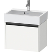 Duravit Ketho 2 wastafelonderbouwkast met 1 lade 58.4x39x44cm met greep antraciet wit mat SW772891