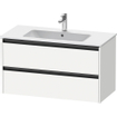 Duravit Ketho 2 wastafelonderbouwkast met 2 laden 101x48x55cm met grepen antraciet wit mat SW771896