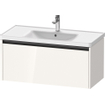 Duravit Ketho 2 wastafelonderbouwkast met 1 lade 98.4x45.5x44cm met greep antraciet hoogglans wit SW771940