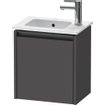 Duravit Ketho 2 fonteinkast met 1 deur 41x29.2x44cm links. met greep antraciet grafiet mat SW773130