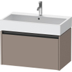 Duravit Ketho 2 wastafelonderbouwkast met 1 lade 78.4x46x44cm met greep antraciet basalt mat SW772691