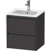 Duravit Ketho.2 wastafelonderkast 51x42x54.9cm geschikt voor 1 waskom Spaanplaat Grafiet Mat SW772973