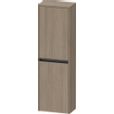 Duravit Ketho.2 Halfhoge kast 40x24x132cm 2 Linksdraaiende deuren Spaanplaat Eiken (terra) Mat SW772447