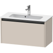 Duravit Ketho 2 wastafelonderbouwkast met 1 lade 68x39x44cm met greep antraciet taupe mat SW772014