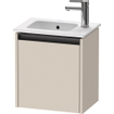 Duravit Ketho 2 fonteinkast met 1 deur 41x29.2x44cm links, met greep antraciet taupe supermat SW773123