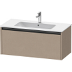 Duravit Ketho 2 wastafelonderbouwkast met 1 lade 101x48x44cm met greep antraciet Linnen mat SW773072