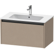 Duravit Ketho 2 wastafelonderbouwkast met 1 lade 81x48x44cm met greep antraciet Linnen mat SW772466