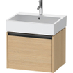 Duravit Ketho 2 wastafelonderbouwkast met 1 lade 58.4x46x44cm met greep antraciet natuur eiken mat SW772767