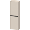Duravit Ketho.2 Halfhoge kast 40x24x132cm 2 Linksdraaiende deuren Spaanplaat Taupe Mat SW771816