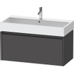 Duravit Ketho 2 wastafelonderbouwkast met 1 lade 98.4x46x44cm met greep antraciet grafiet mat SW772430
