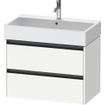 Duravit Ketho 2 wastafelonderbouwkast met 2 laden 78.4x46x54.9cm met grepen antraciet wit mat SW772913