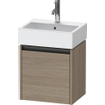 Duravit Ketho 2 wastafelonderbouwkast met 1 deur 43.4x33.8x44cm links, met greep antraciet eiken terra mat SW773040