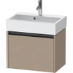 Duravit Ketho 2 wastafelonderbouwkast met 1 lade 58.4x39x44cm met greep antraciet Linnen mat SW772056