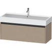 Duravit Ketho 2 wastafelonderbouwkast met 1 lade voor enkele wastafel 118.4x46x44cm met greep antraciet Linnen mat SW772397