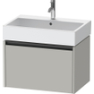 Duravit Ketho 2 wastafelonderbouwkast met 1 lade 68.4x46x44cm met greep antraciet betongrijs mat SW772045