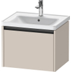 Duravit Ketho 2 wastafelonderbouwkast met 1 lade 58.4x45.5x44cm met greep antraciet taupe mat SW772828