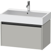 Duravit Ketho 2 wastafelonderbouwkast met 1 lade 78.4x46x44cm met greep antraciet betongrijs mat SW772702
