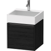 Duravit Ketho 2 wastafelonderbouwkast met 1 lade 48.4x46x44cm met greep antraciet eiken zwart mat SW772274