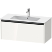 Duravit Ketho 2 wastafelonderbouwkast met 1 lade 101x48x44cm met greep antraciet hoogglans wit SW772080
