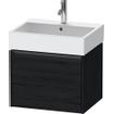 Duravit Ketho 2 wastafelonderbouwkast met 1 lade 58.4x46x44cm met greep antraciet eiken zwart mat SW772861