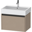 Duravit Ketho 2 wastafelonderbouwkast met 1 lade 68.4x46x44cm met greep antraciet Linnen mat SW773059