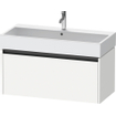 Duravit Ketho 2 wastafelonderbouwkast met 1 lade 98.4x46x44cm met greep antraciet wit mat SW772068