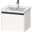 Duravit Ketho 2 wastafelonderbouwkast met 1 lade 58.4x45.5x44cm met greep antraciet wit supermat SW772737