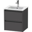 Duravit Ketho.2 wastafelonderkast 51x42x54.9cm geschikt voor 1 waskom Spaanplaat Grafiet Mat SW772996