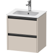 Duravit Ketho.2 wastafelonderkast 51x42x54.9cm geschikt voor 1 waskom Spaanplaat Taupe Mat SW772819