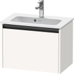 Duravit Ketho 2 wastafelonderbouwkast met 1 lade 61x39x44cm met greep antraciet wit supermat SW772893