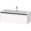 Duravit Ketho 2 wastafelonderbouwkast met 1 lade voor enkele wastafel 121x48x44cm met greep antraciet wit supermat SW772761