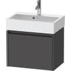 Duravit Ketho 2 wastafelonderbouwkast met 1 lade 58.4x39x44cm met greep antraciet grafiet mat SW773010