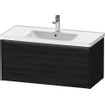 Duravit Ketho 2 wastafelonderbouwkast met 1 lade 98.4x45.5x44cm met greep antraciet eiken zwart mat SW772054