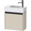Duravit Ketho 2 wastafelonderbouwkast met 1 deur 48.4x23.8x44cm links, met greep antraciet taupe supermat SW773131