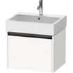 Duravit Ketho 2 wastafelonderbouwkast met 1 lade 58.4x46x44cm met greep antraciet wit supermat SW772900