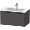 Duravit Ketho 2 wastafelonderbouwkast met 1 lade 81x48x44cm met greep antraciet grafiet mat SW772986