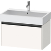 Duravit Ketho 2 wastafelonderbouwkast met 1 lade 78.4x46x44cm met greep antraciet wit supermat SW772749