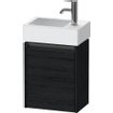 Duravit Ketho 2 wastafelonderbouwkast met 1 deur 36.4x23.8x44cm links, met greep antraciet eiken zwart mat SW772854