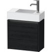 Duravit Ketho 2 wastafelonderbouwkast met 1 deur 48.4x23.8x44cm links, met greep antraciet eiken zwart mat SW772849