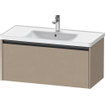 Duravit Ketho 2 wastafelonderbouwkast met 1 lade 98.4x45.5x44cm met greep antraciet Linnen mat SW773155