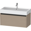 Duravit Ketho 2 wastafelonderbouwkast met 1 lade 98.4x46x44cm met greep antraciet Linnen mat SW773082