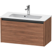 Duravit Ketho 2 wastafelonderbouwkast met 1 lade 68x39x44cm met greep antraciet noten mat SW773108