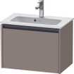 Duravit Ketho 2 wastafelonderbouwkast met 1 lade 61x39x44cm met greep antraciet basalt mat SW772677