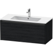 Duravit Ketho 2 wastafelonderbouwkast met 1 lade 101x48x44cm met greep antraciet eiken zwart mat SW771927