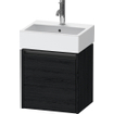 Duravit Ketho 2 wastafelonderbouwkast met 1 deur 43.4x33.8x44cm links, met greep antraciet eiken zwart mat SW772841