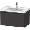 Duravit Ketho 2 wastafelonderbouwkast met 1 lade 78.4x45.5x44cm met greep antraciet grafiet supermat SW772966