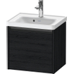Duravit Ketho 2 wastafelonderbouwkast met 1 lade 48.4x37.5x44cm met greep antraciet eiken zwart mat SW771924